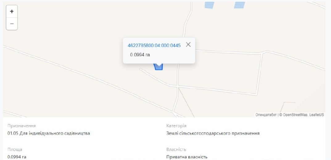 Земельні ділянки Мацошин, 4622785800:04:000:0445 фото 2