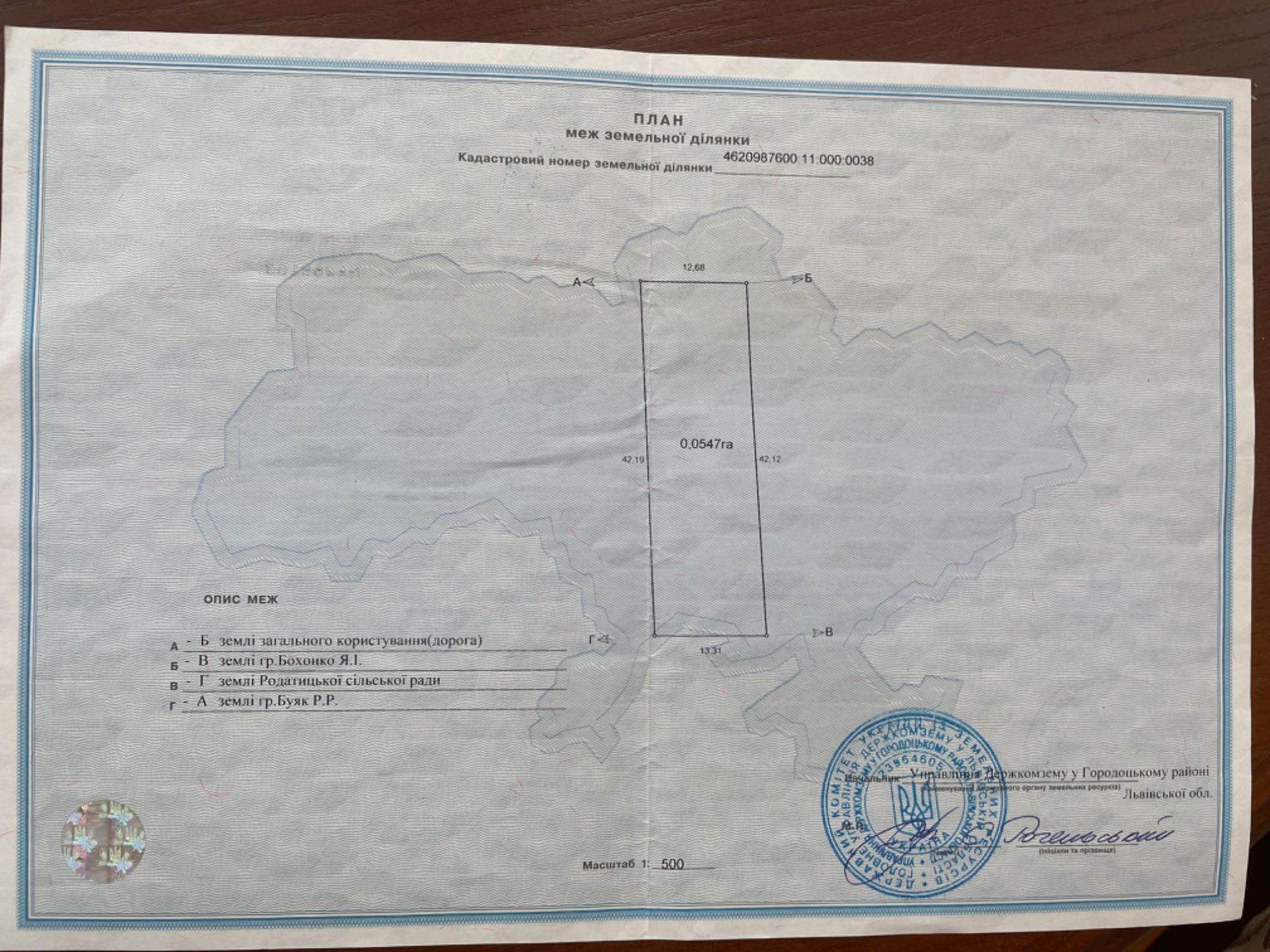 Продаж земельної ділянки, Городок