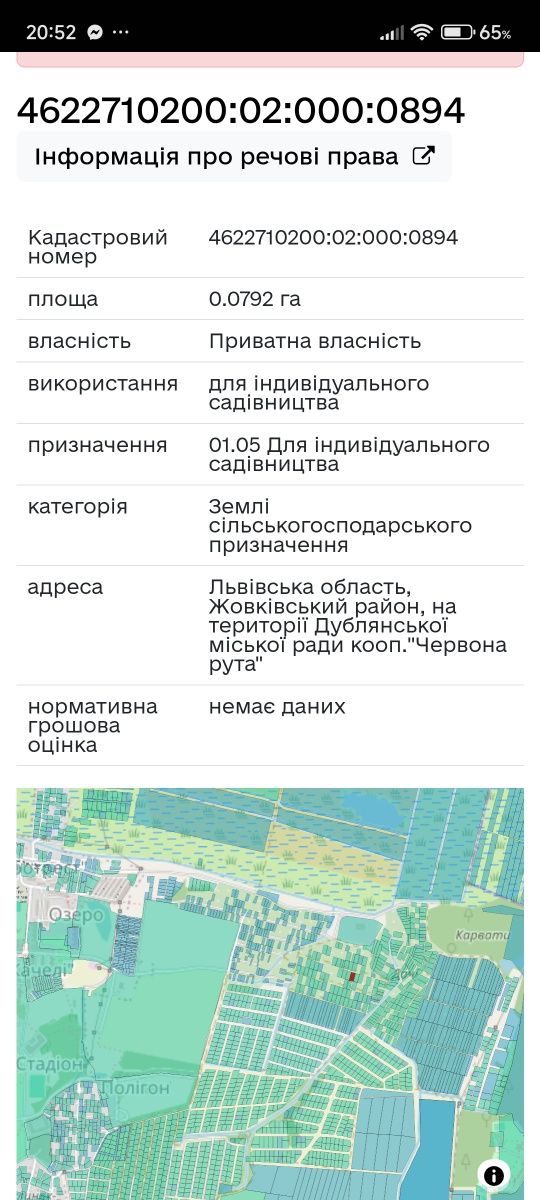 Продаж земельної ділянки, Дубляни