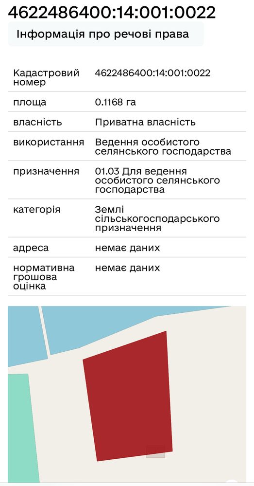 Земельні ділянки Колодка, 4622486400:14:001:0022 фото 2