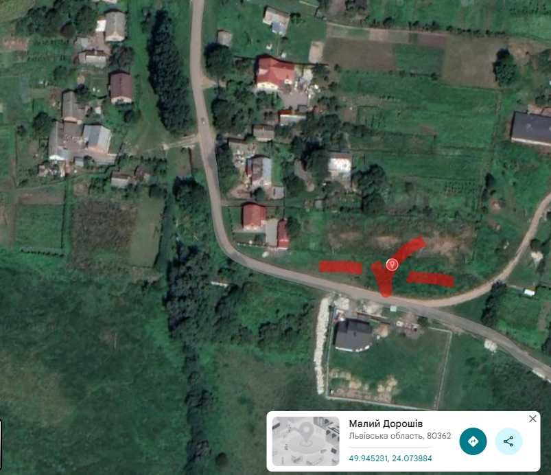 Продаж земельної ділянки, Великий Дорошів