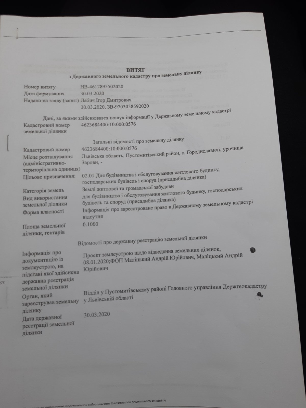 Продаж земельної ділянки, Городиславичі