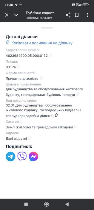Продаж земельної ділянки, Оброшине