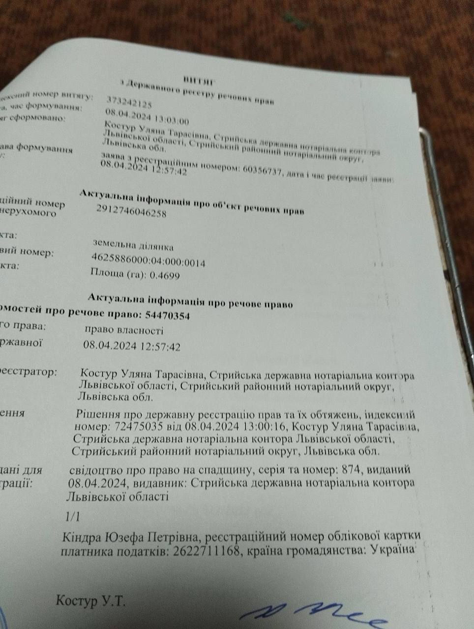 Продаж земельної ділянки, Нагачів