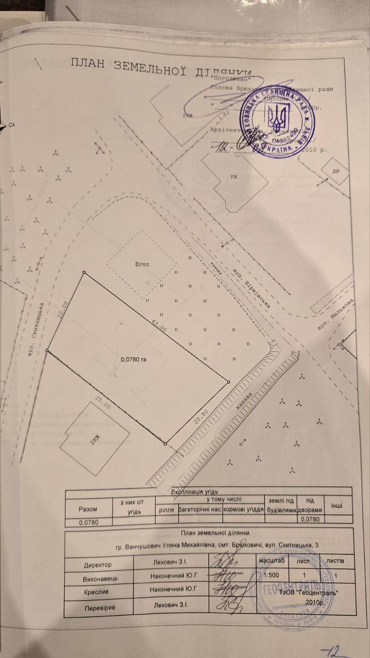 Продаж земельної ділянки, Брюховичі