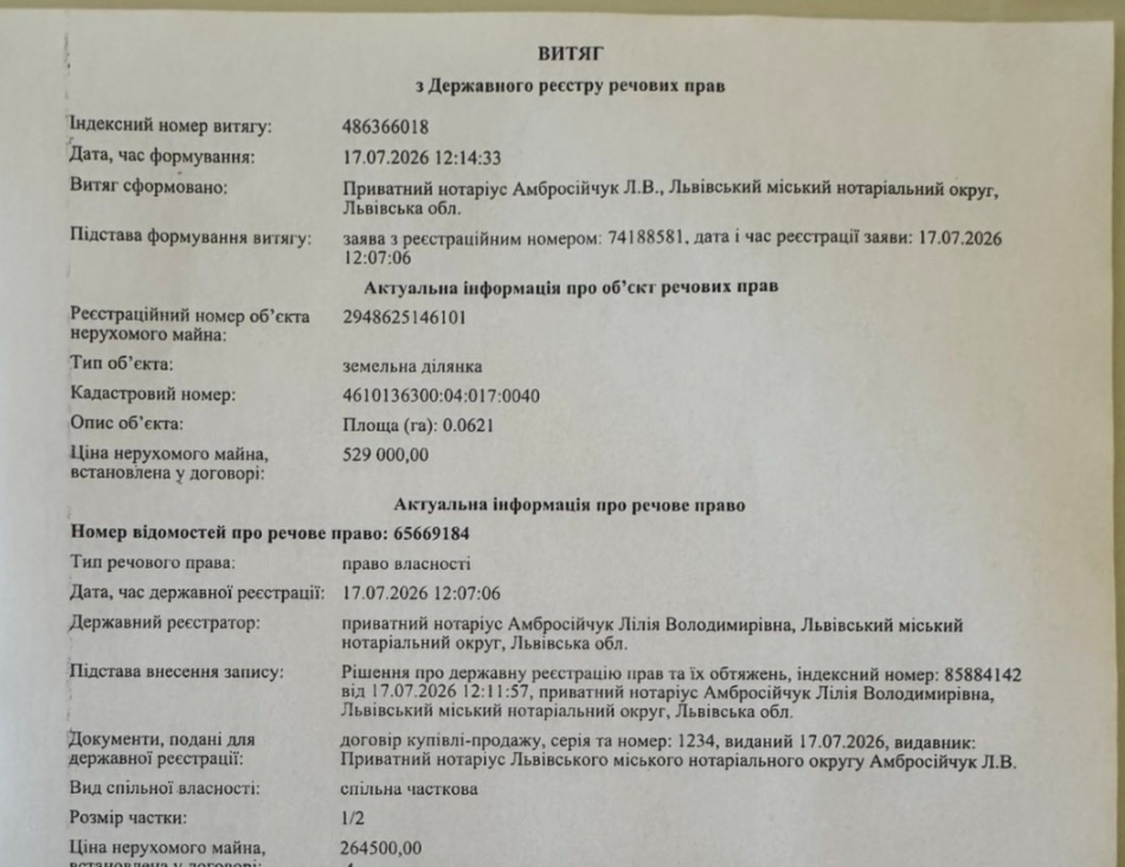 Продаж земельної ділянки, Львів
